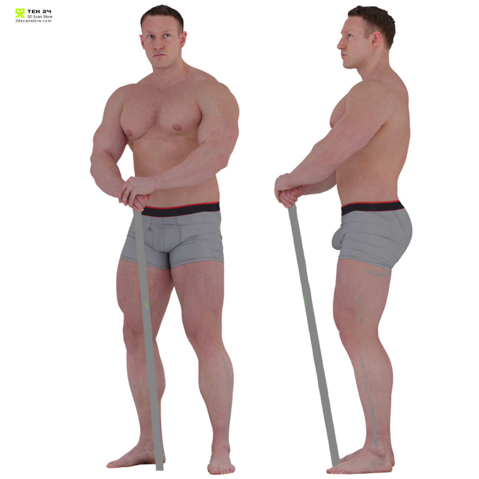 Male Body Builder 3D Scan Model 11